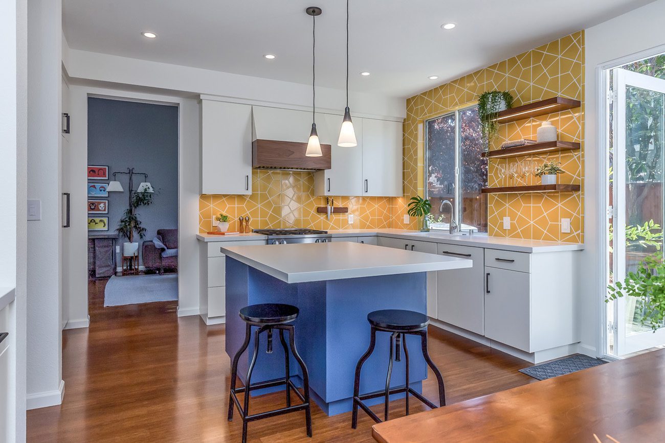 yellow-and-blue-kitchen-open-floor-plan