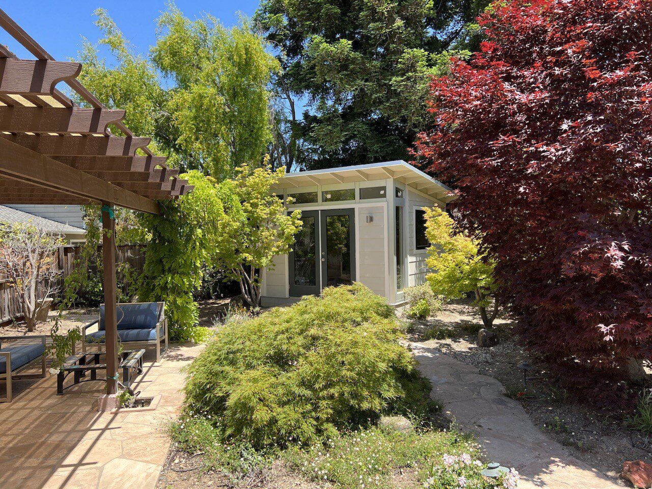 A studio shed ADU in San Jose